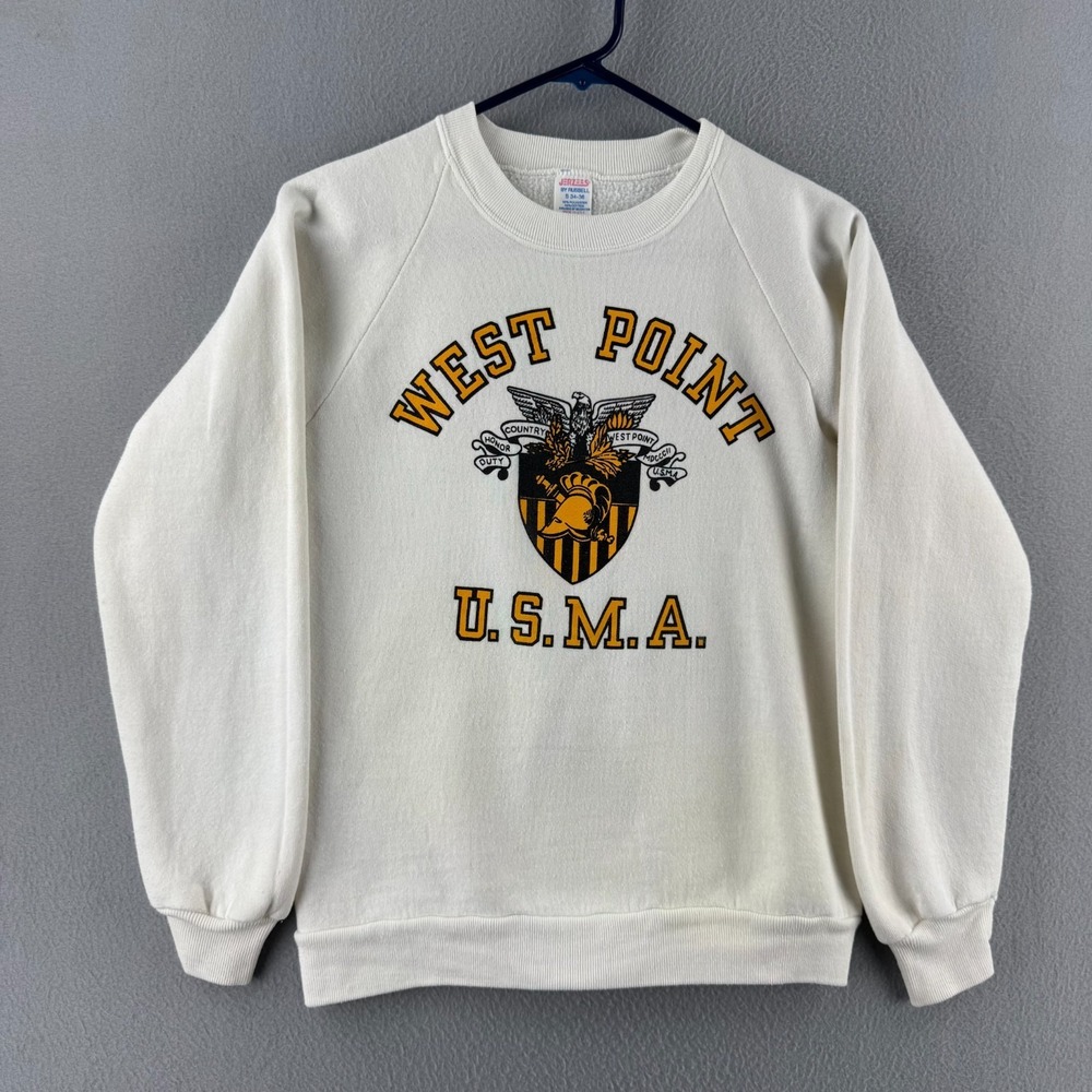 Vintage USMA West Point Sweatshirt Mens Small 80s Jerzees Crewneck Raglan USA